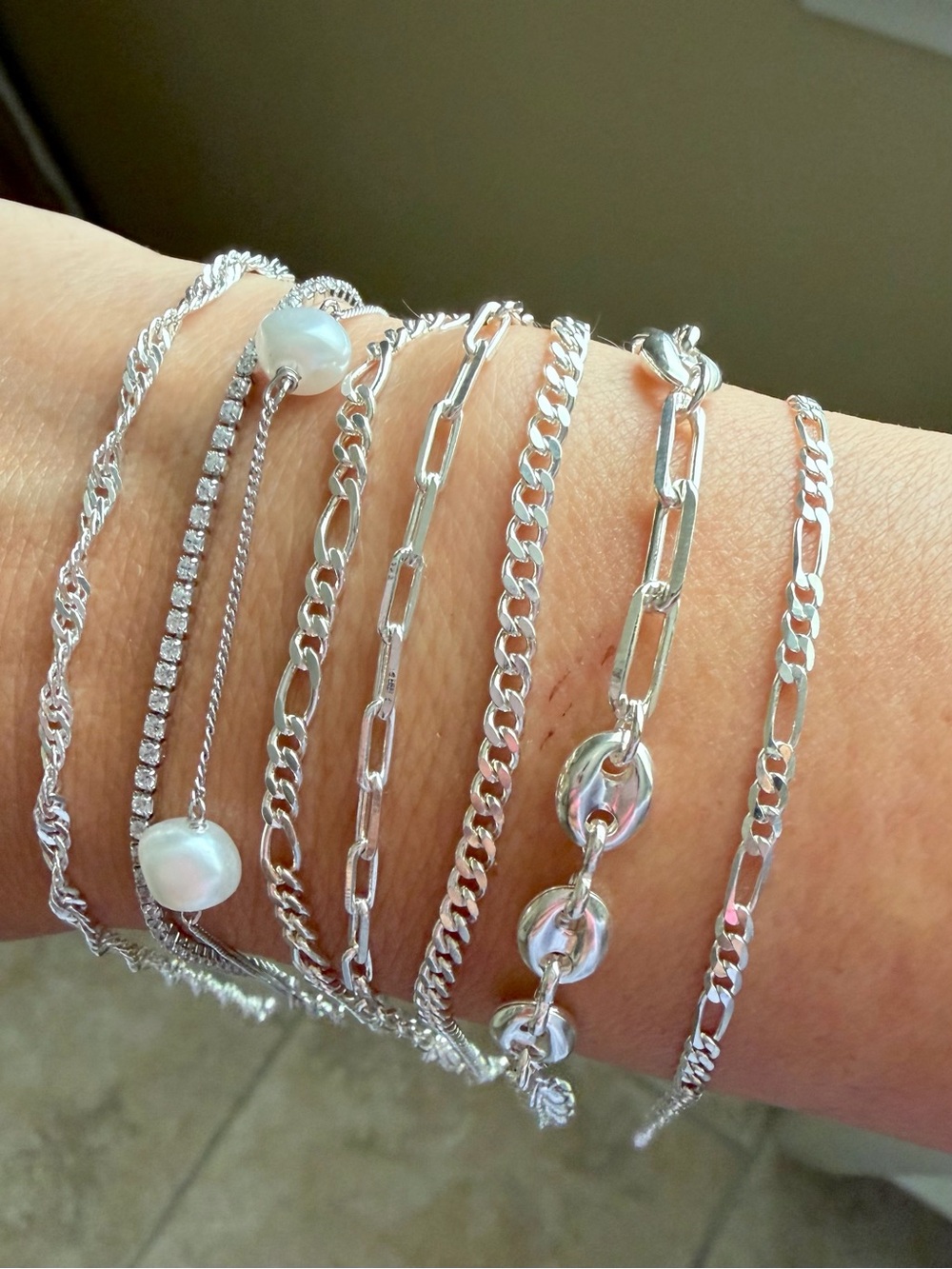 Brand New White Gold Filled Bracelet Bundle